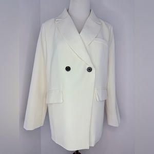 Gorgeous Oversized Double breasted Ivory Blazer US L